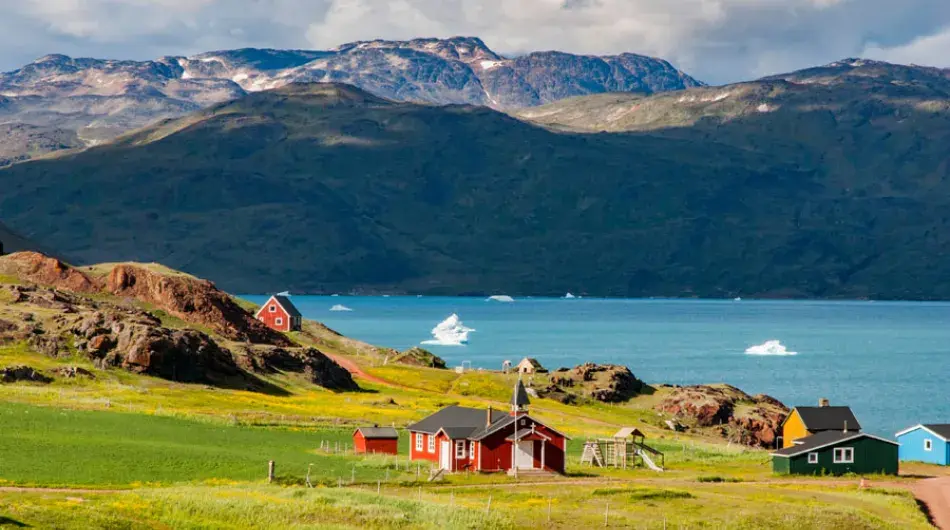 Scenic view of Narsarsuaq, W. Greenland