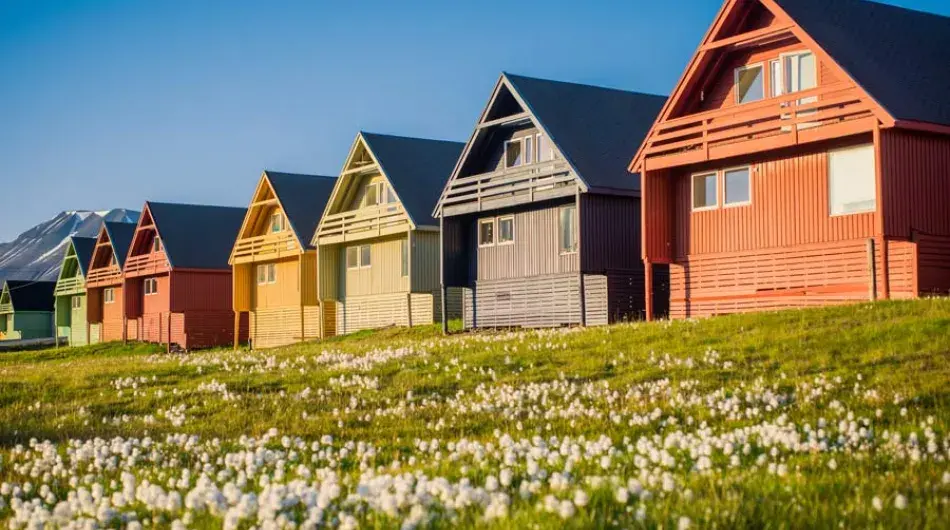 Houses in Longyearbyen, Svalbard 