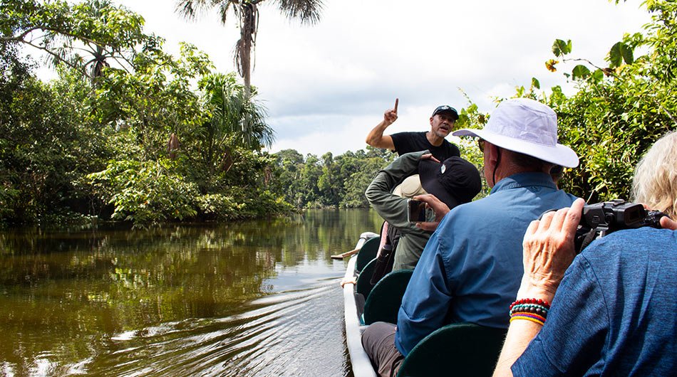 Canoeing in the Amazon Rainforest