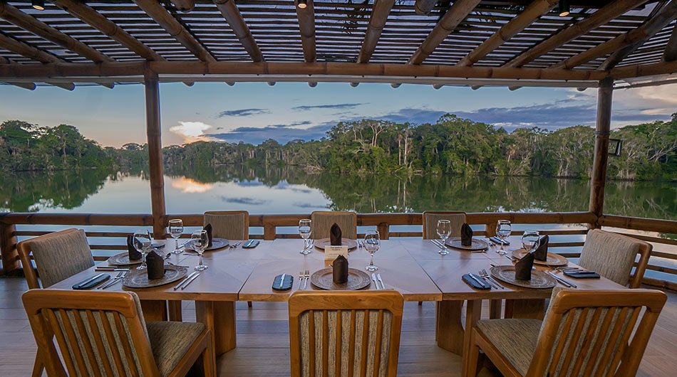 View from the dining room at La Selva