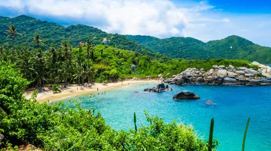 Tayrona national park turquoise bay panorama