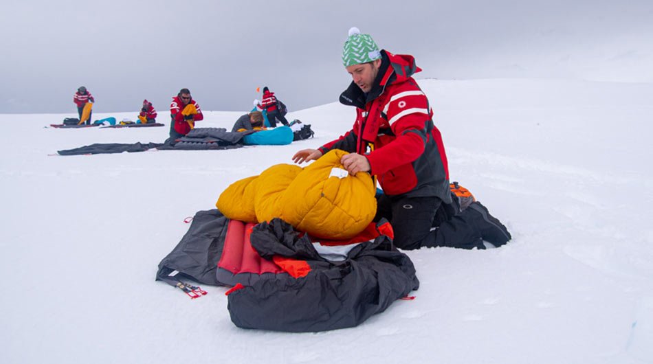 Setting up Camp in Antarctica