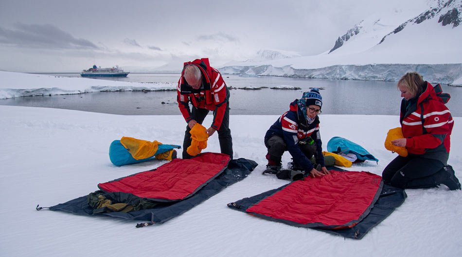 Setting up Camp in Antarctica