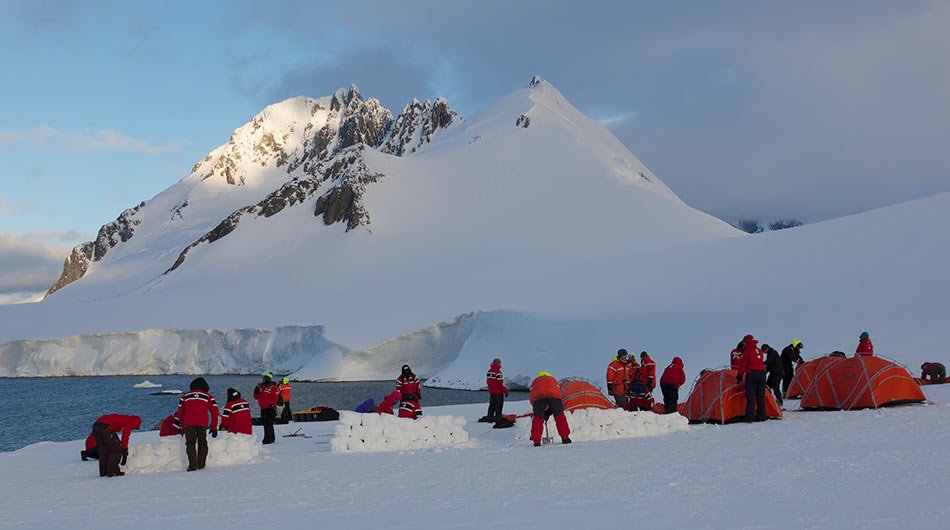 Camping in Antarctica