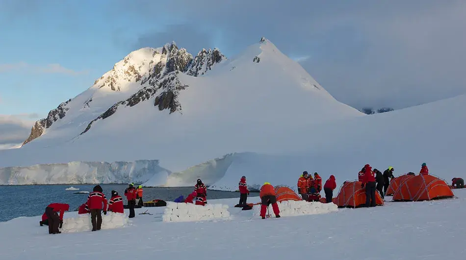 Camping in Antarctica