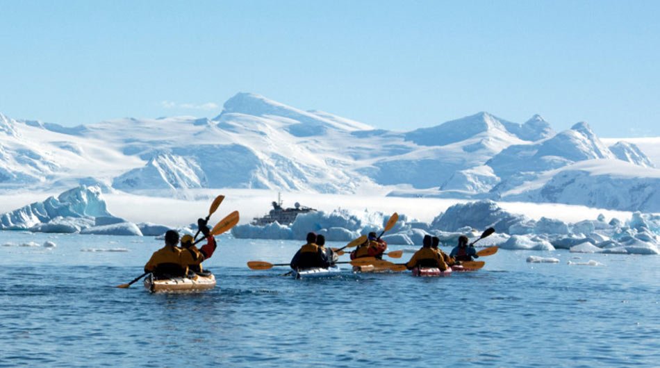 kayaking in Antarctica
