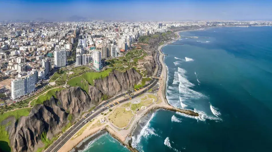 Aerial view of Lima, Peru
