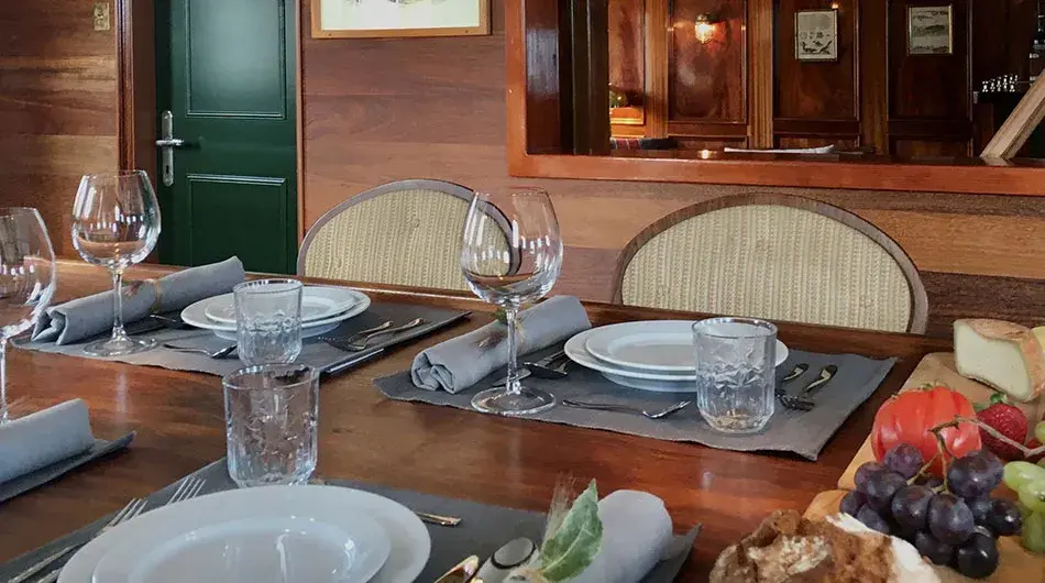 M/S Balto - dining table on yacht 