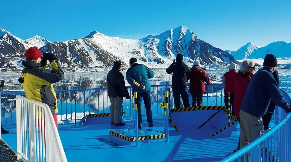 MS Quest - out on deck looking at landscapes