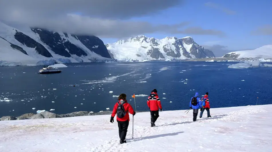 Port Charcot shore landing in Antarctica