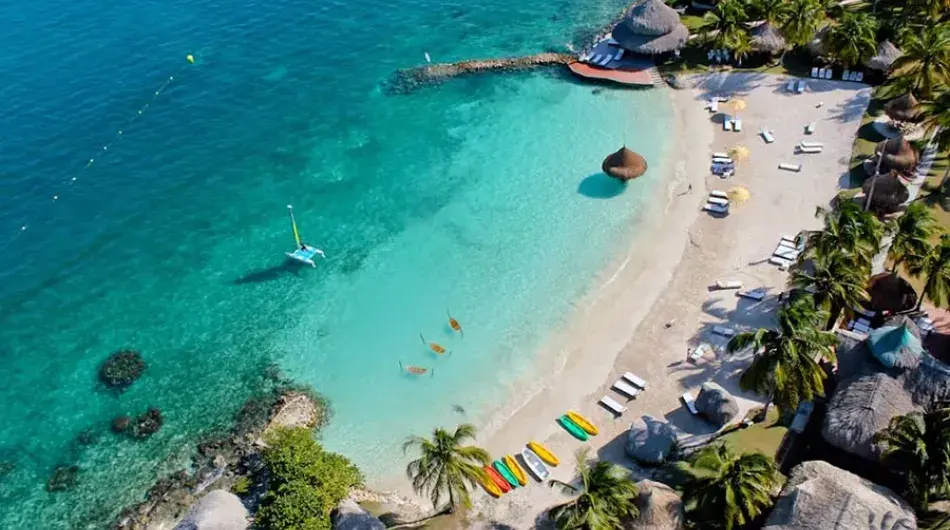 Colombia Island areial view
