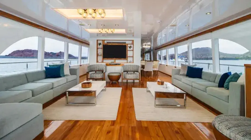 Grand Daphne Galapagos Cruise Yacht - Living Area 