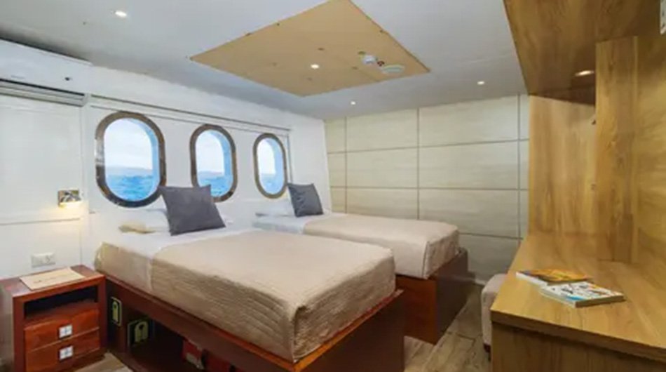 Grand Daphne Galapagos Cruise Yacht - Twin Lower Deck Cabin