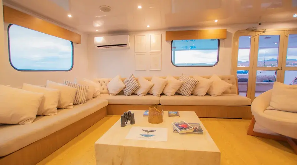 Inside living room on the Seaman Journey ship