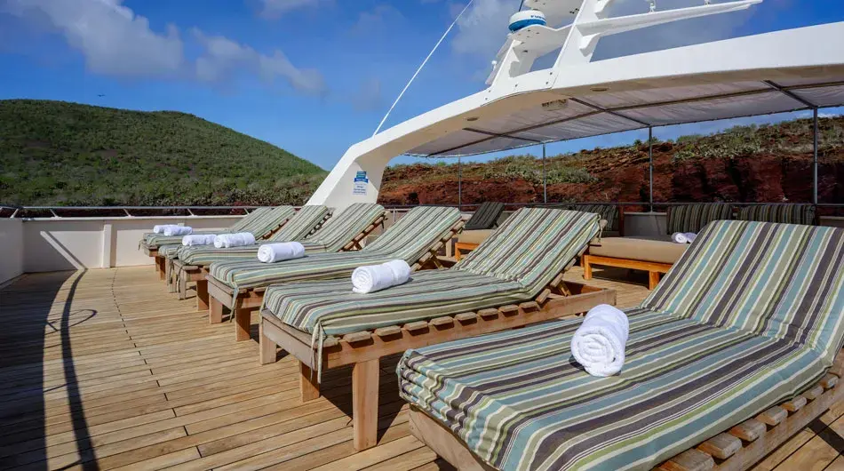 Sun deck on the Seaman Journey ship