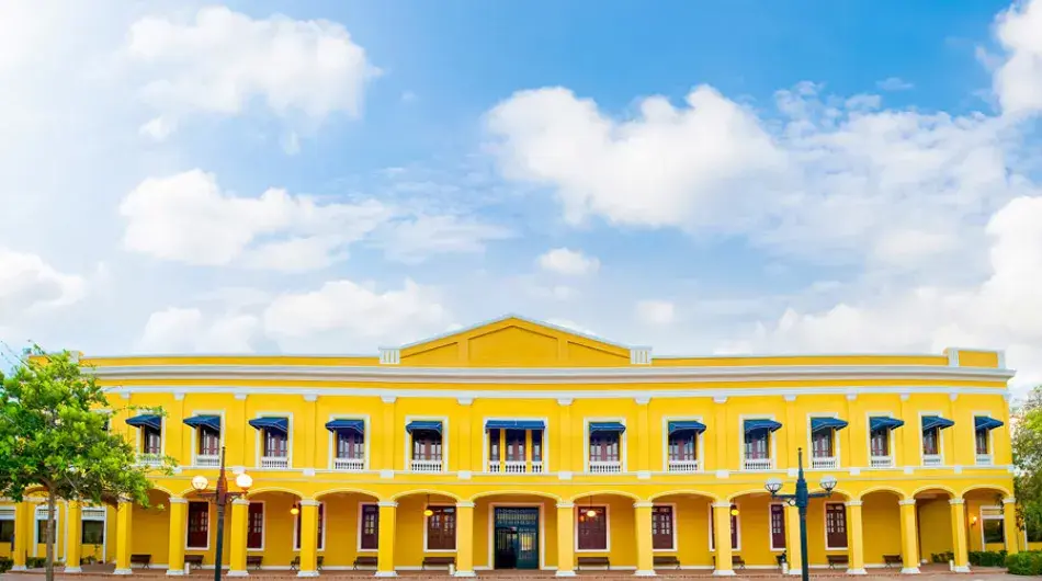 Yellow building in Barranquilla, Colombia