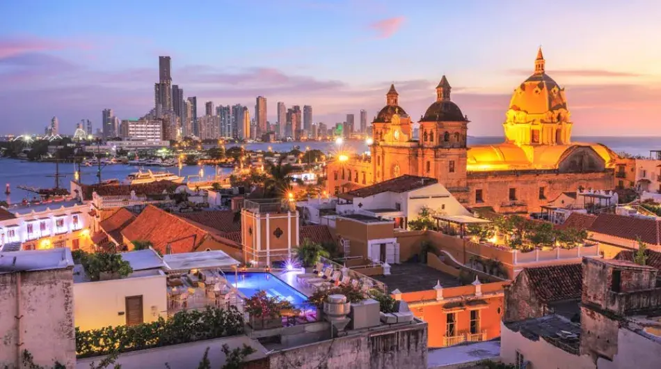 Aerial view of Cartagena, Colombia