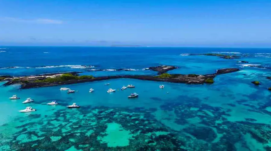 Aerial view of the Galapagos Islands