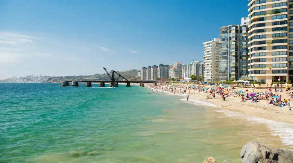 Beach view of Valparaiso, Chile
