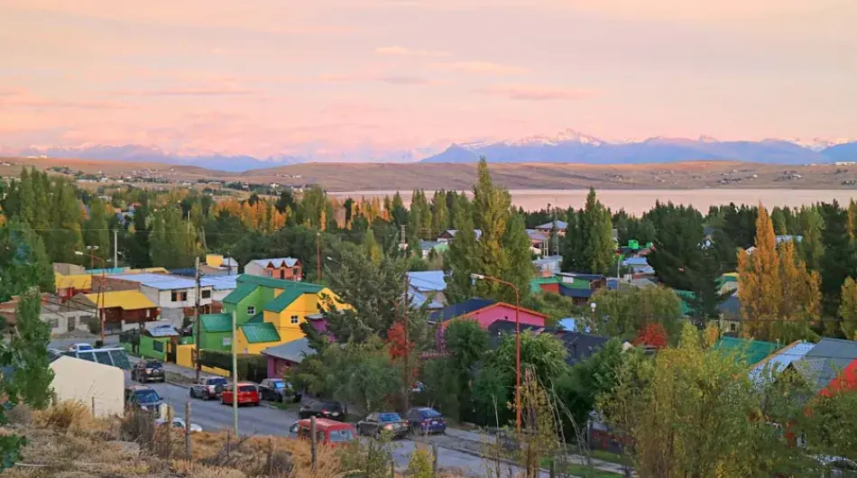 El Calafate town at sunrise