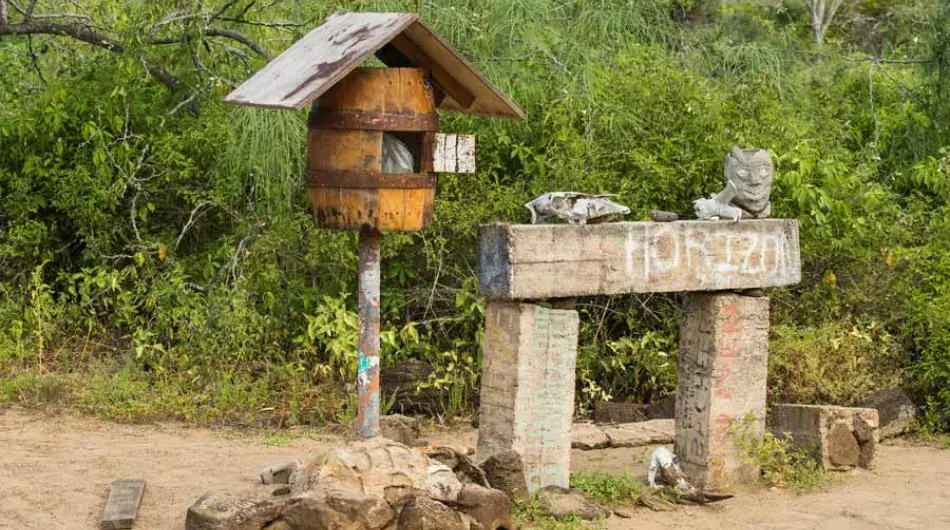 Mail box at Post Office Bay, Galapagos