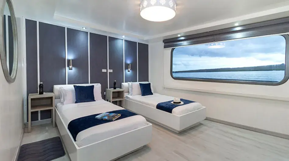 Twin cabin on board the Horizon Trimaran 