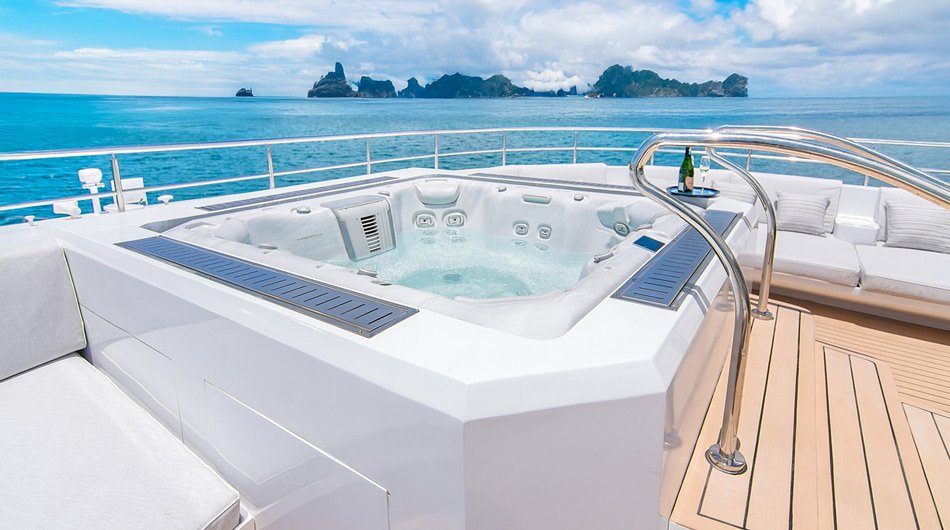 Tribute Yacht Jacuzzi View