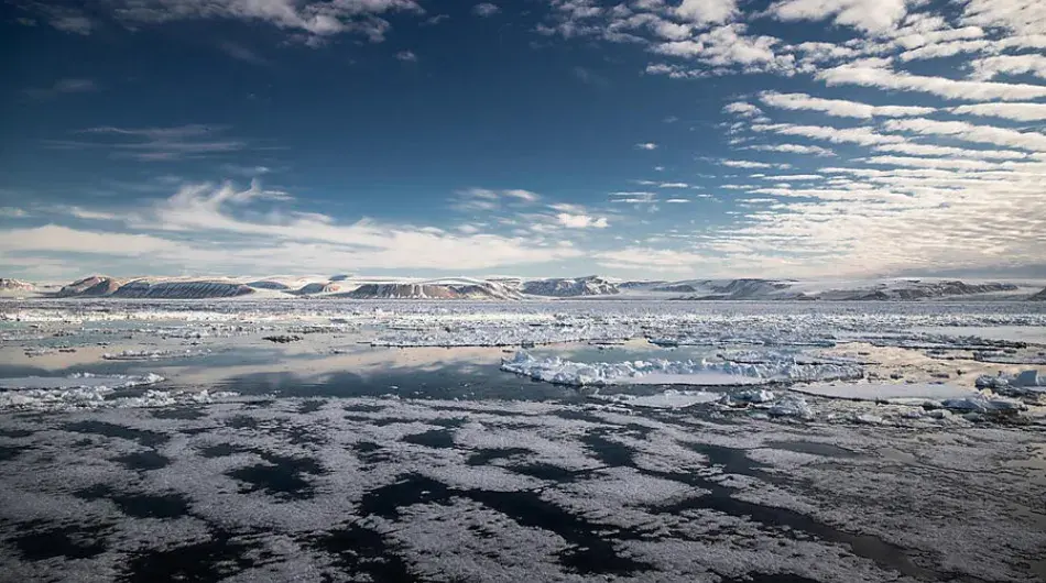 Floating sea ice in Antarctica