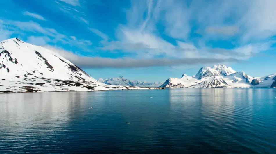 Panoramic landscape in Spitsbergen