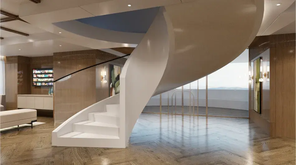 Grand Ocean Spray Galapagos Cruise Ship - Stairs