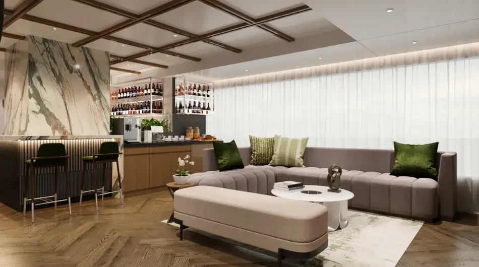 Grand Ocean Spray Galapagos Cruise Ship - Lounge and Bar