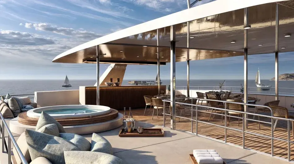 Monique Sky deck with hot tub