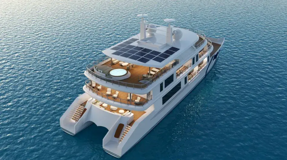 Grand Ocean Spray Galapagos Cruise Ship - Bird's Eye View