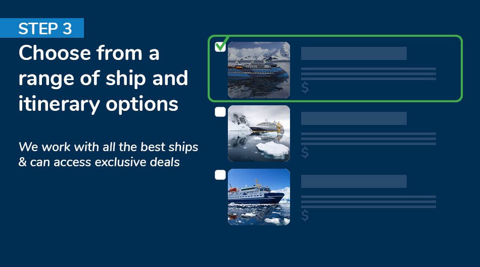 Step 3 - Choose from a range of options