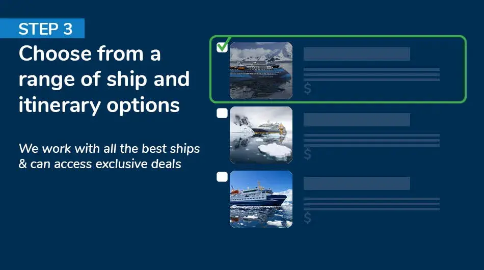 Step 3 - Choose from a range of options