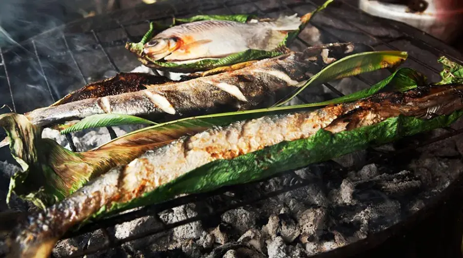 Tradition Grilled Fish Dish at Local Community