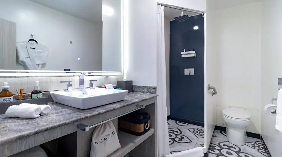 Horizon Trimaran Balcony Cabin Bathroom
