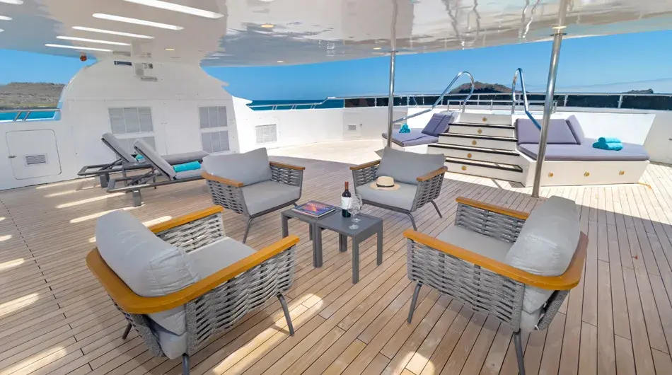 Horizon Trimaran Sundeck Sitting Area
