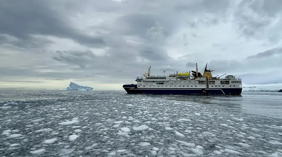 Exterior of Ocean Nova in Antarctica