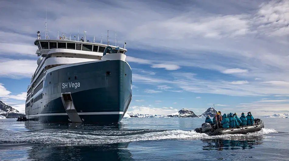 SH Vega with Zodiac in Antarctica