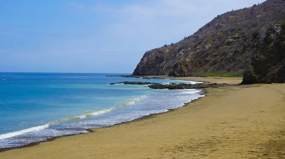 sandy beach near Puerto Lopez, Ecuador