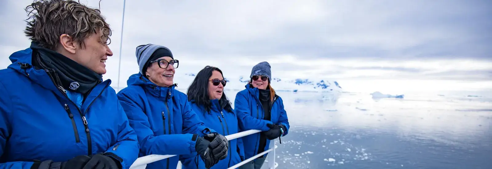 Antarctic travellers on an expedition. 