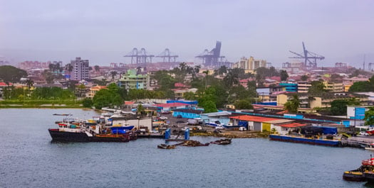 Disembarkation in Colon, Panama