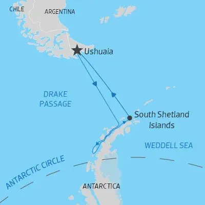 Map of Antarctica: Discovery & Learning Voyage on Plancius) 