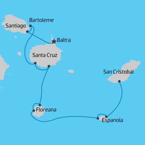 6 Day East Islands Galaapgos Cruise Eco Galaxy Map) 