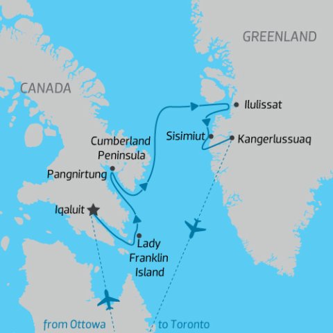 Arctic cruise itinerary) 
