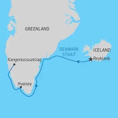 Map of in the Wake of the Vikings, Ocean Nova Arctic Cruise) 