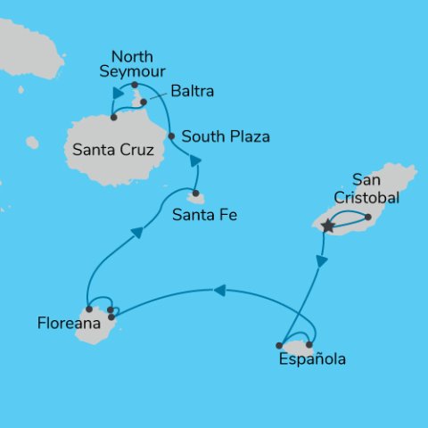 ECRG6DSA_Southern Galapagos 6 Day Itinerary A Map) 