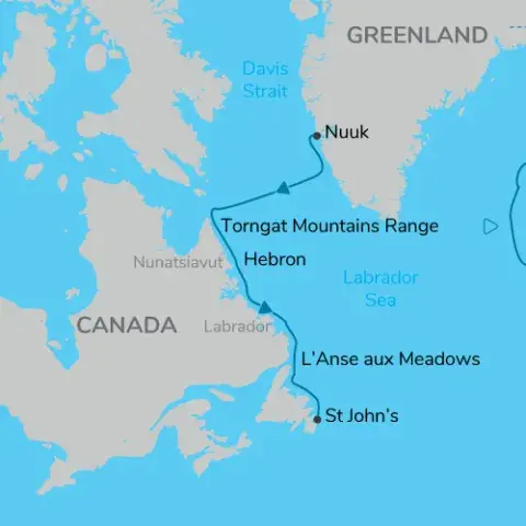 map for Wild Labrador and Greenland) 