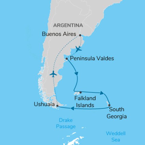 Falklands & South Georgia map) 